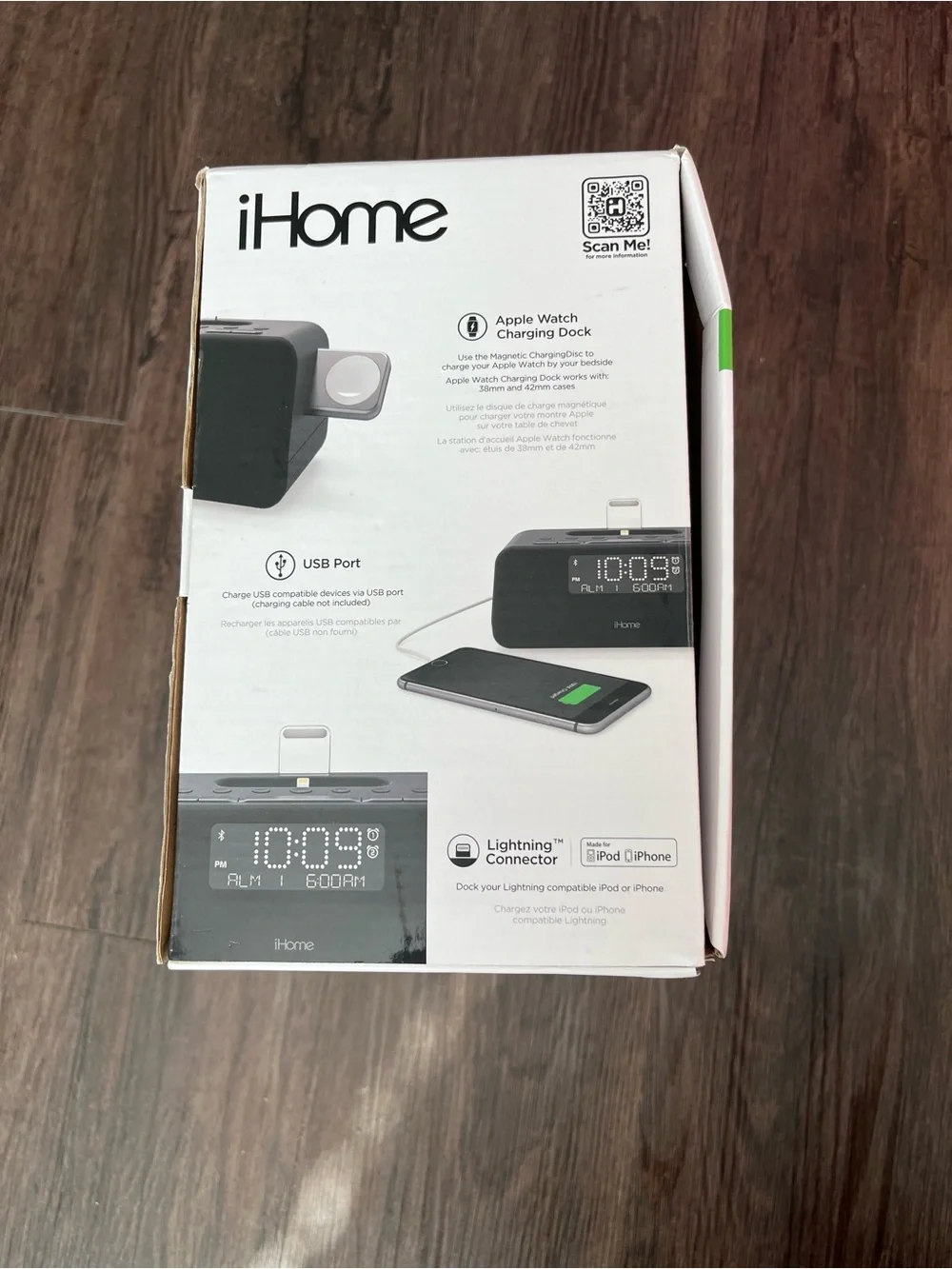 iHome Alarm Clock, Radio, Watch Charger Docking Station